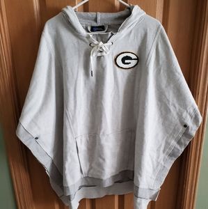 Green bay packers hooded fleece poncho